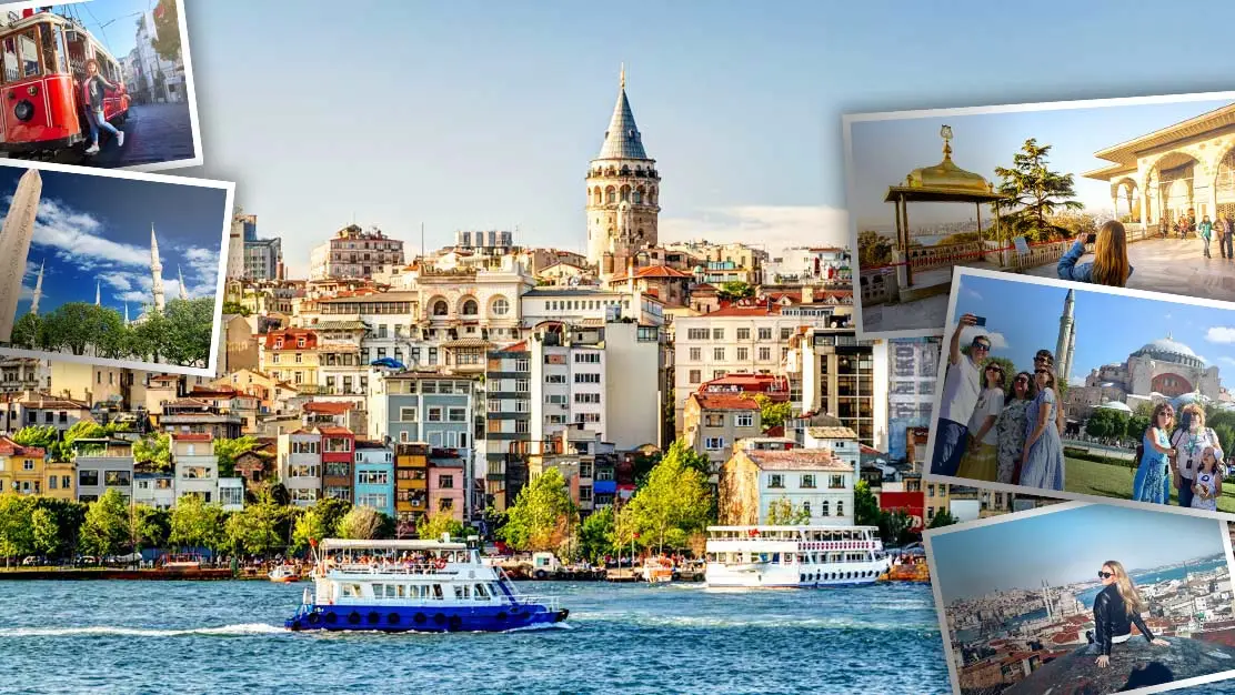 A scenic view of Istanbul skyline with Bosphorus Bridge at sunset – best time to visit Istanbul