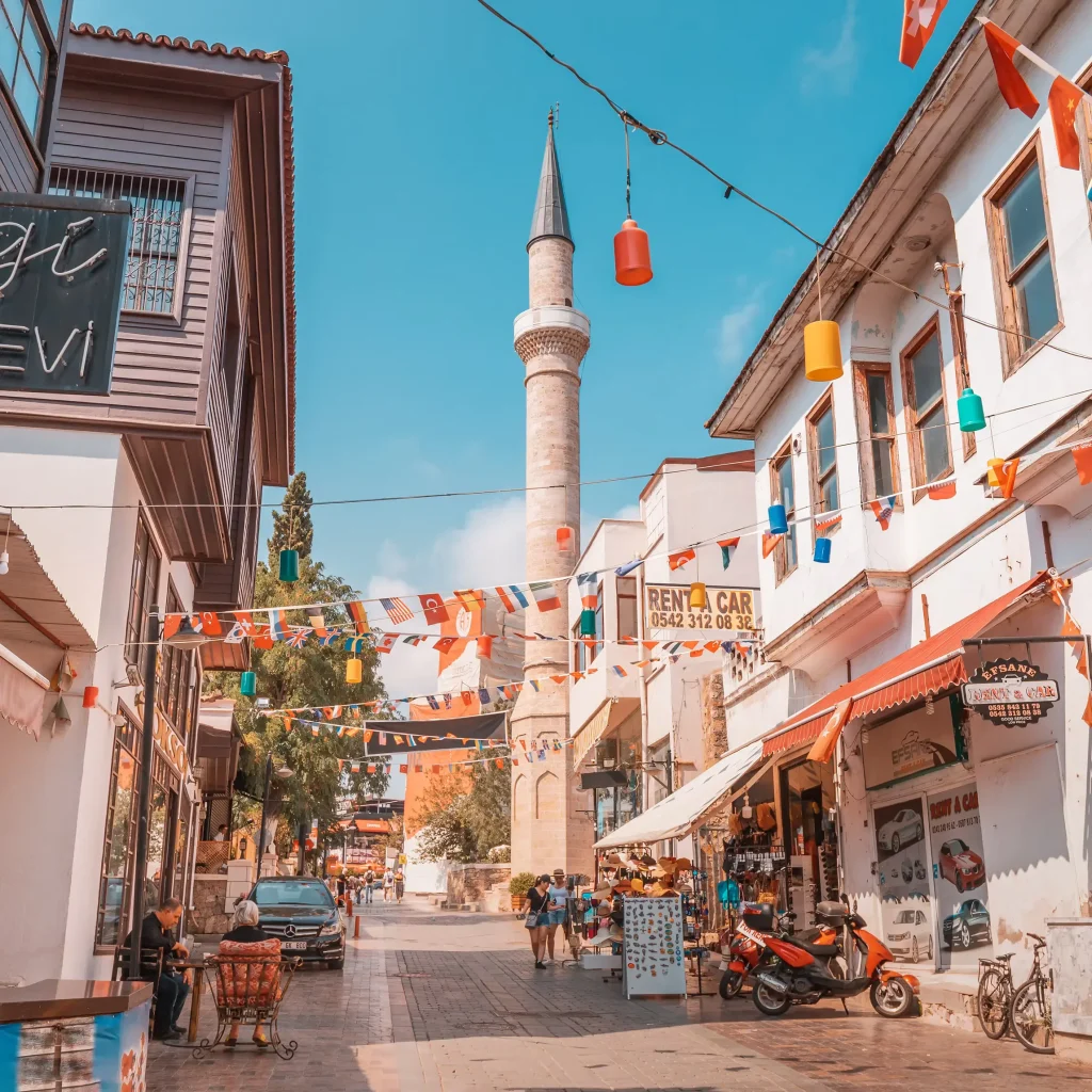 Historic narrow streets of Kaleiçi with restored Ottoman houses in Antalya travel blog