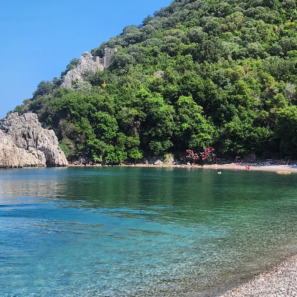 urquoise sea at Olympos Beach